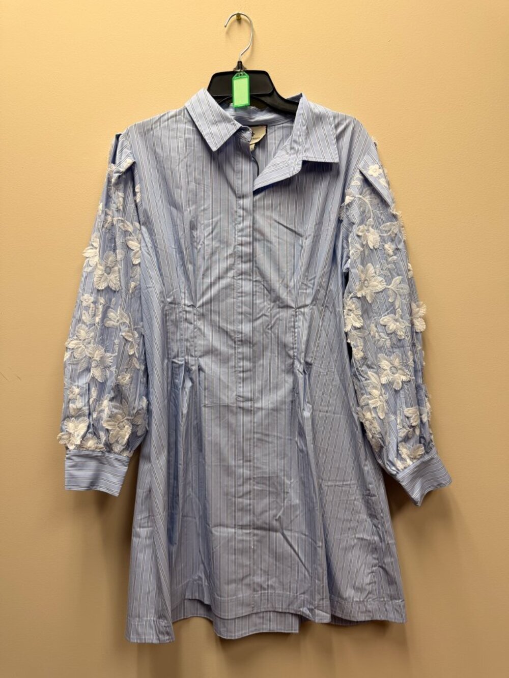 TUCKERNUCK Blue Stripe Embroidery Mini Corinne Dress Size XL NWT - Picture 9 of 9